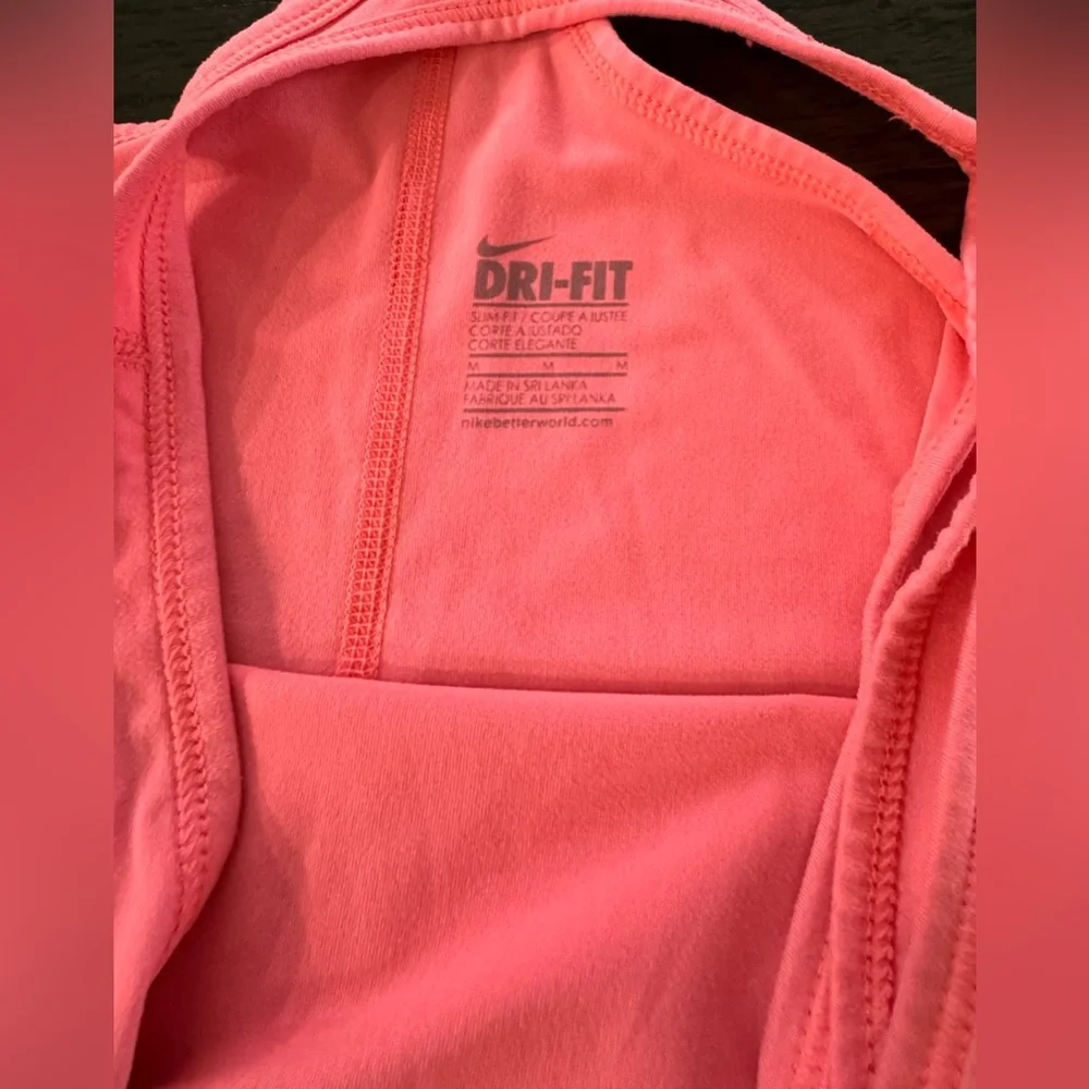 Nike women’s dry fit athletic shirt, salmon color. - Picture 2 of 2